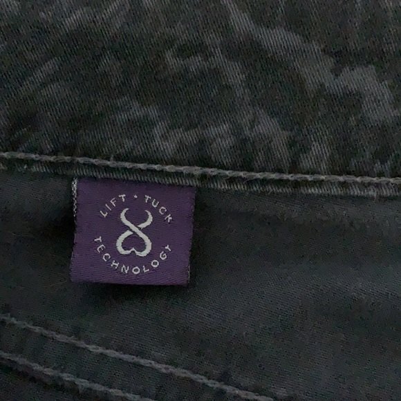 NYDJ Skinny Animal Print Lift Tuck Technology Charcoal Gray Black Size 10 - Picture 8 of 13